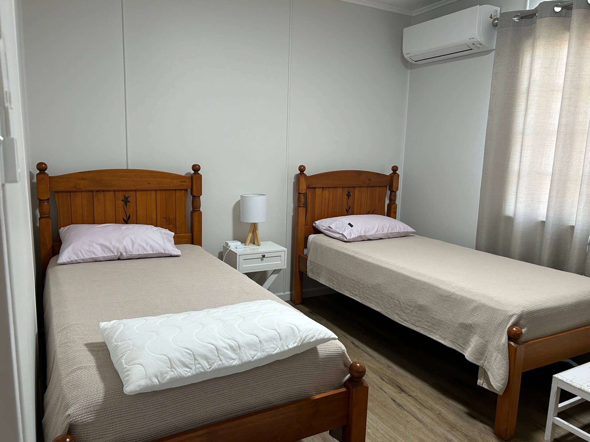 two beds in a room